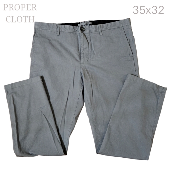 Proper Cloth The Bleecker Stretch Cotton Twill Pant - Picture 1 of 6